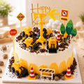 Construction Zone Cake Decoration Kit — Heavy Machinery Edition