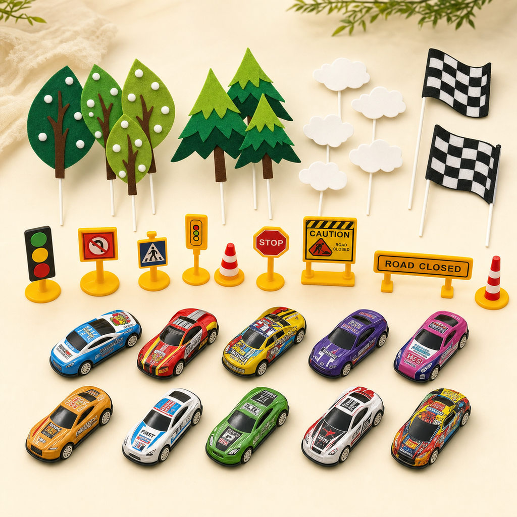 Street Racer Cake Decoration Kit — Graffiti Cars Edition