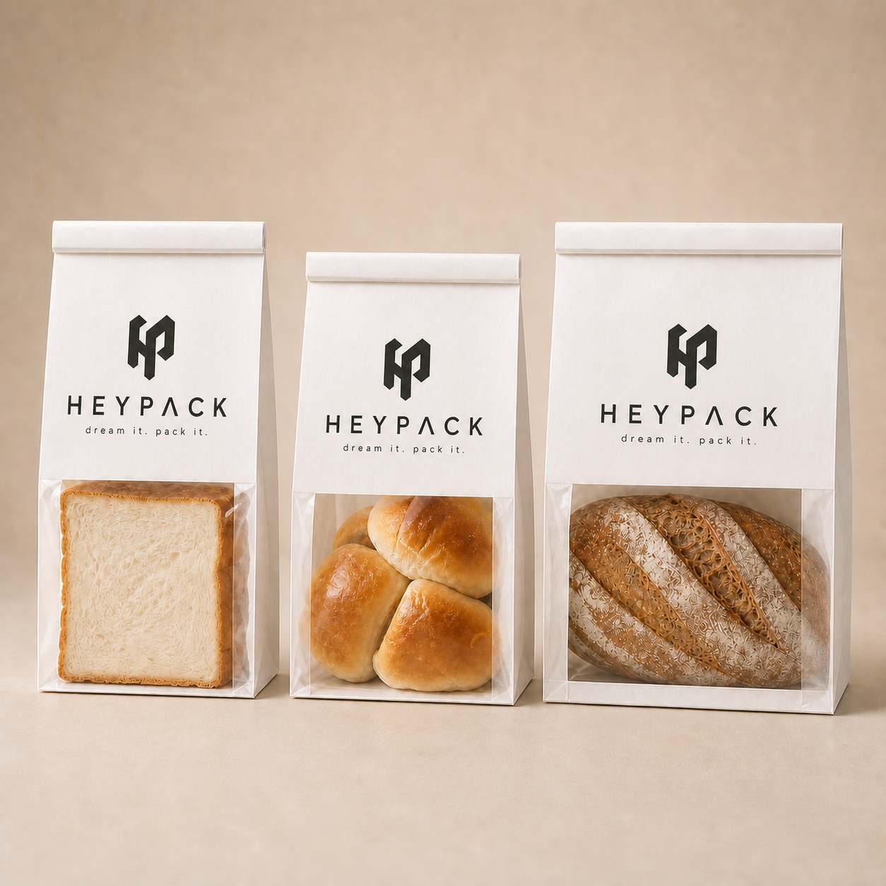 Custom Printed Kraft Window Bakery Bags
