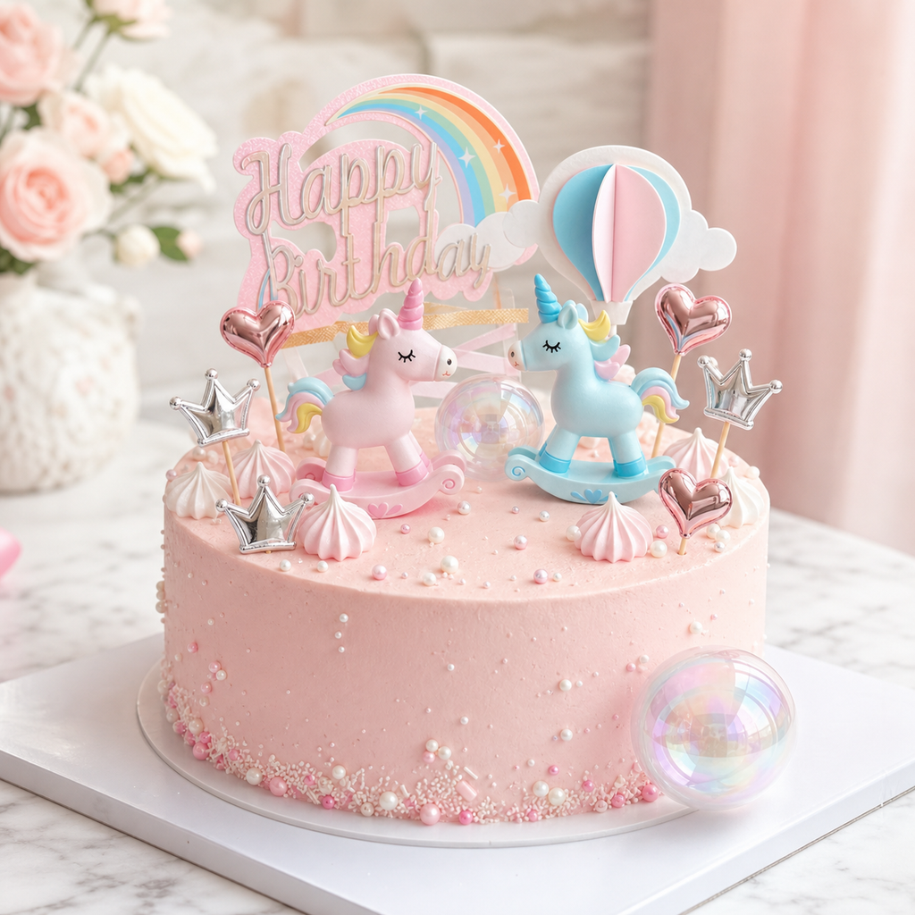 Unicorn Dream Cake Decoration Kit — Pink Rocker Edition