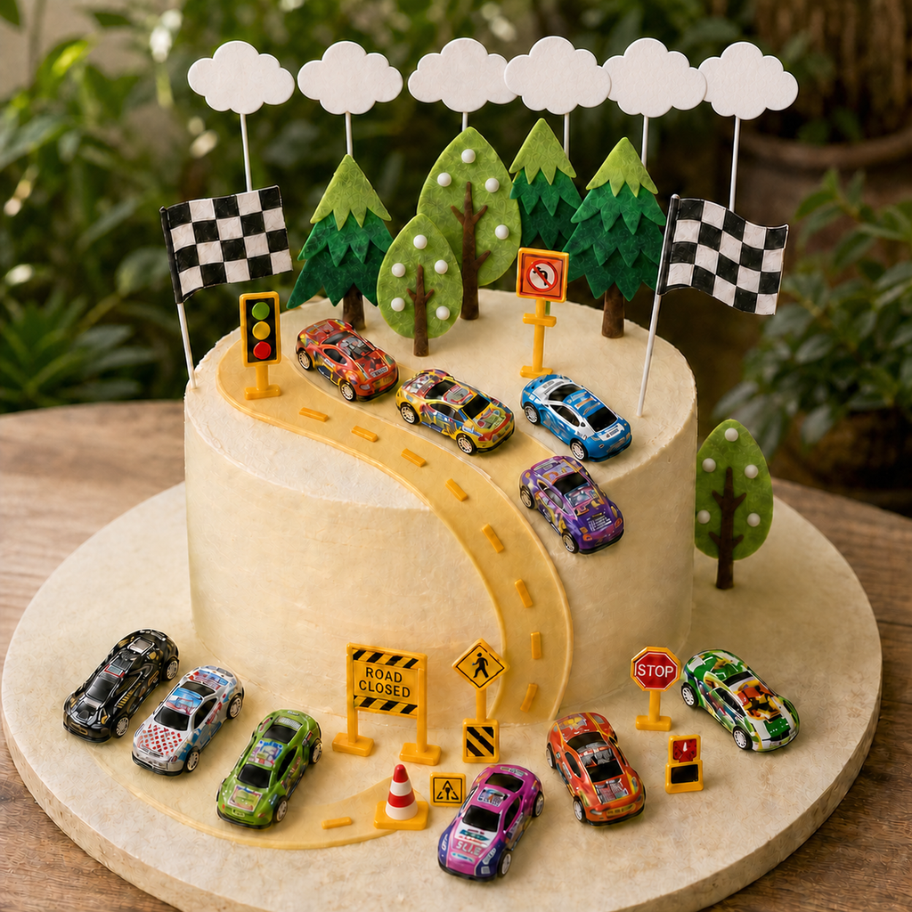 Street Racer Cake Decoration Kit — Graffiti Cars Edition
