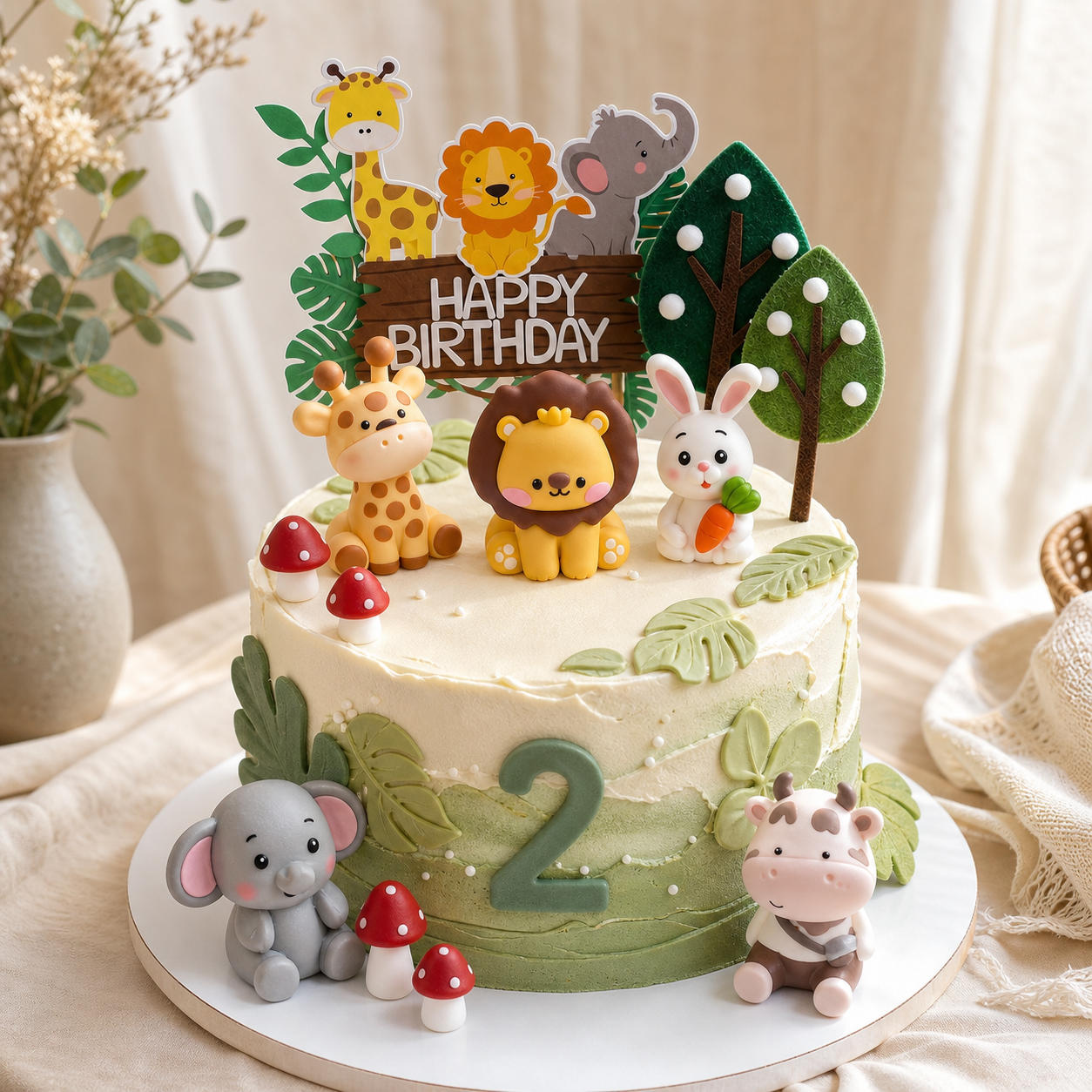 Zoo Crew Cake Decoration Kit — Woodland Animals Edition