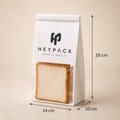 Custom Printed Kraft Window Bakery Bags — 02 size 14x10x28cm toast heypack v1