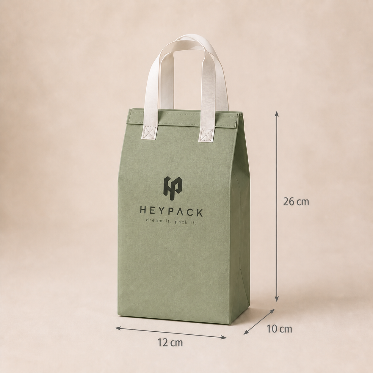 Foil-Lined Non-Woven Insulated Takeaway Bag — 02 size regular single 12x10x26cm heypack v1