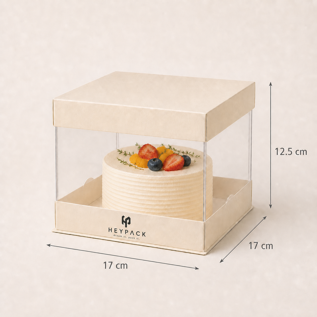 Square Clear Cake Box