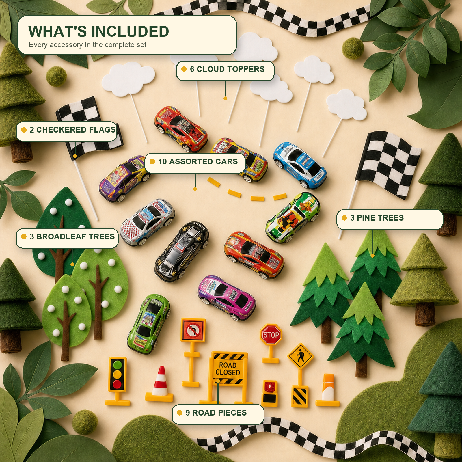 Street Racer Cake Decoration Kit — Graffiti Cars Edition