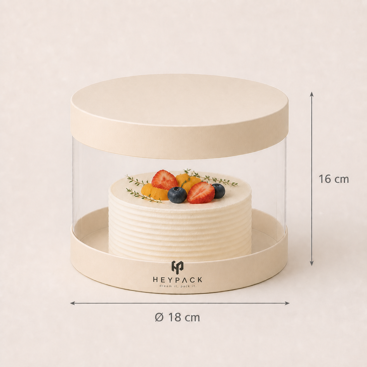 Round Clear Cake Box