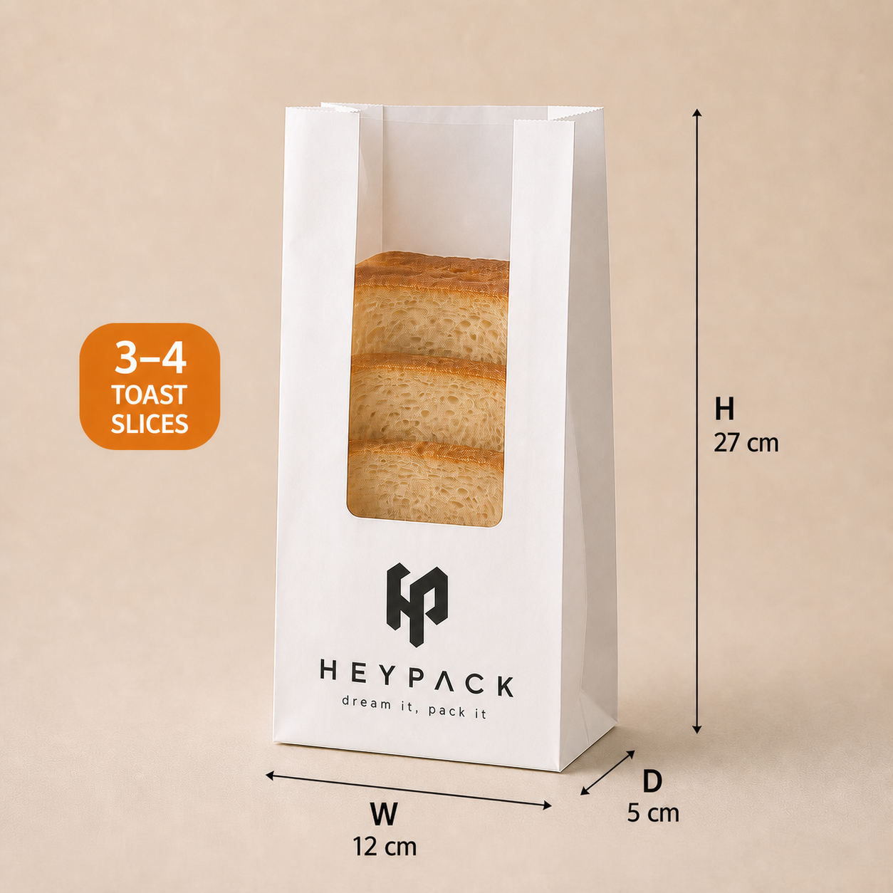 Window Bread Bag — 05 size 12x5x27cm 3 4 toast slices heypack v1