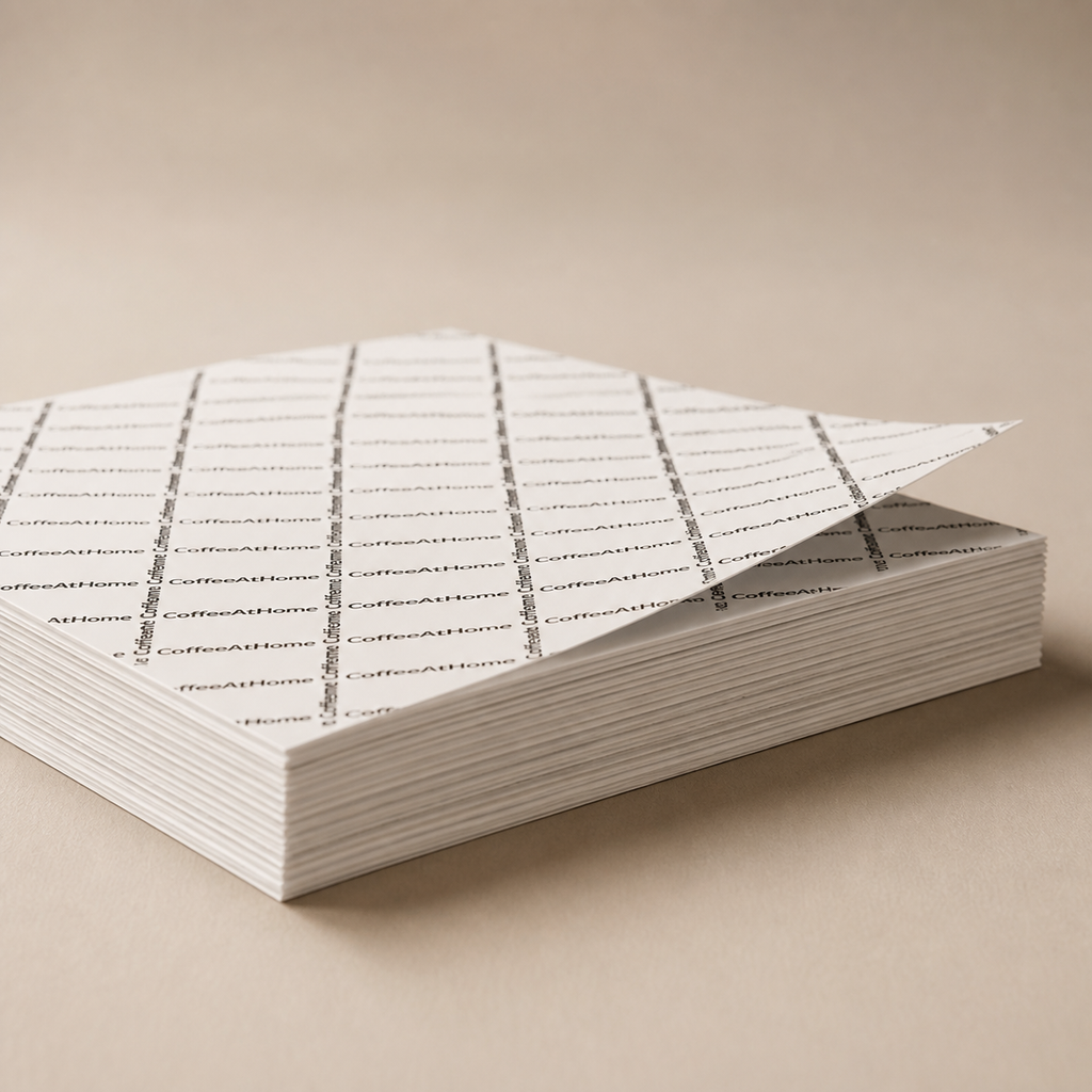 40gsm Poly-Coated Food Wrapping Paper — 06 detail sheet stack and edge