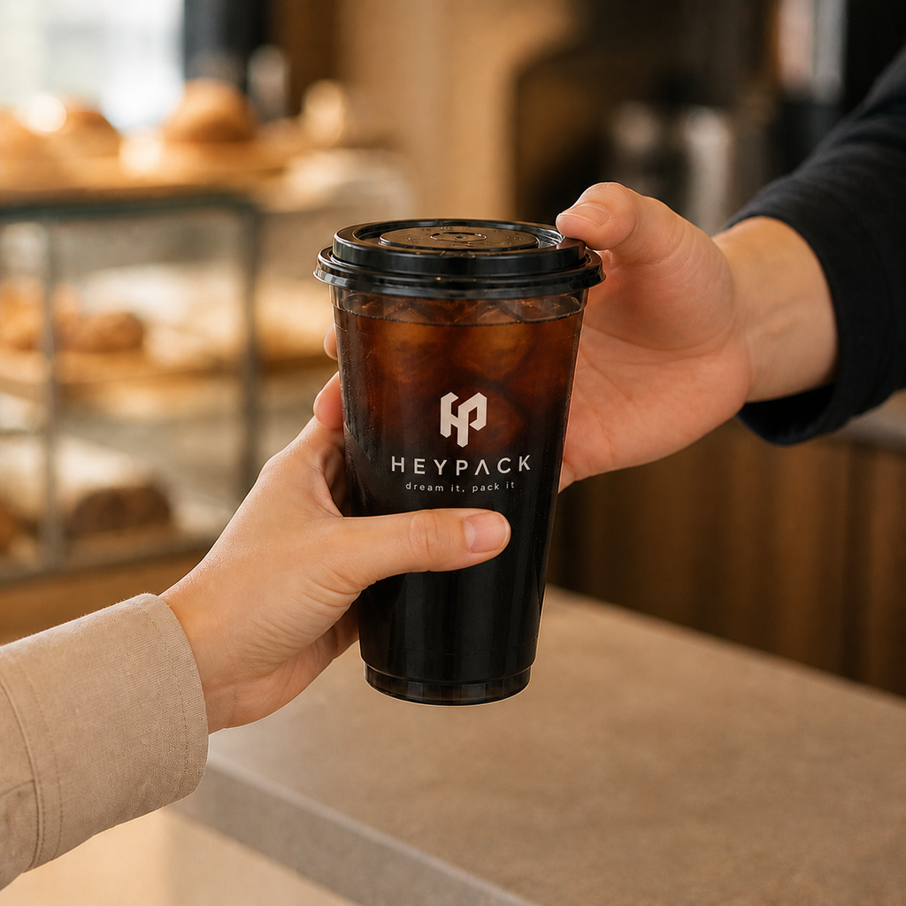 Smoke-Black Plastic Cold Cup — 11 application takeaway handoff heypack white