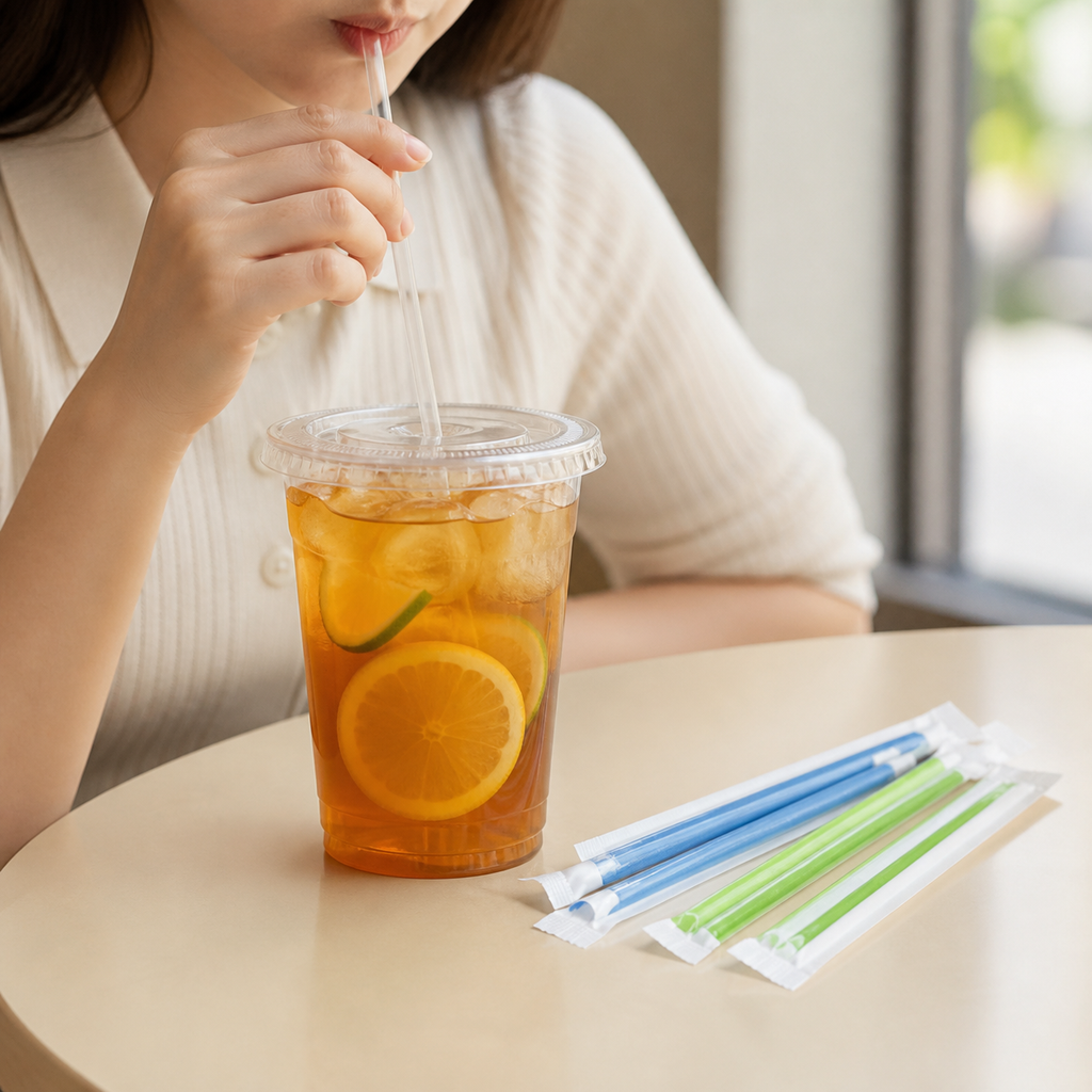 Custom Individually Wrapped Straws — 12 application iced drink