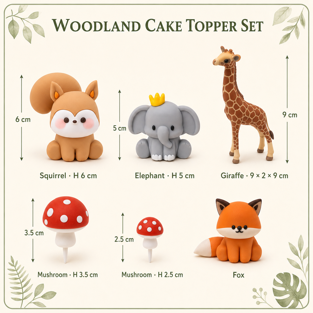 Wild Safari Cake Decoration Kit — Soft Clay Animals Edition