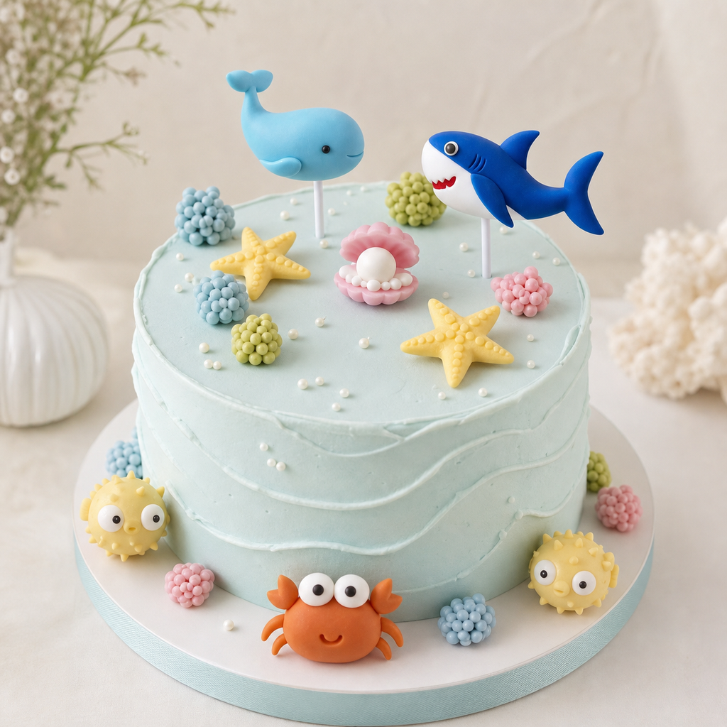 Deep Sea Birthday Cake Decoration Kit — Ocean World Edition