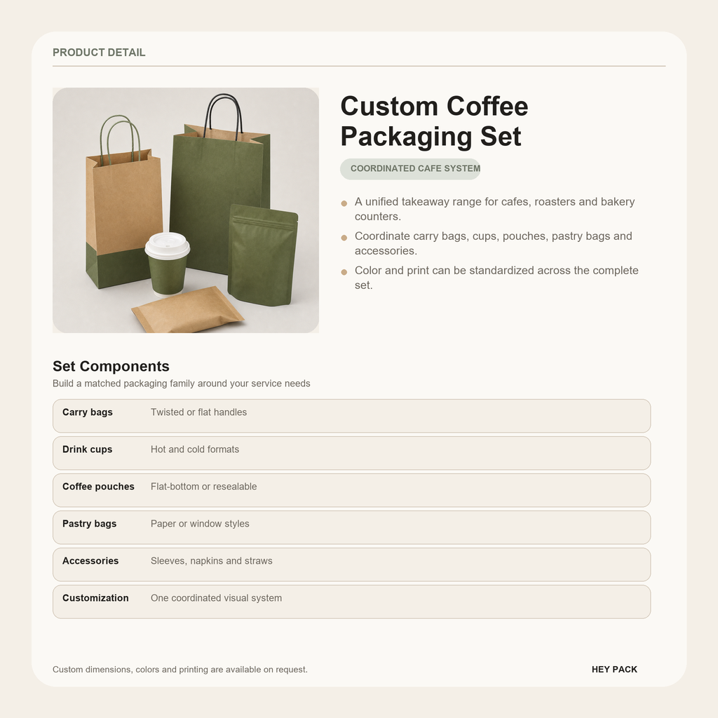 Custom Coffee Packaging Set product details