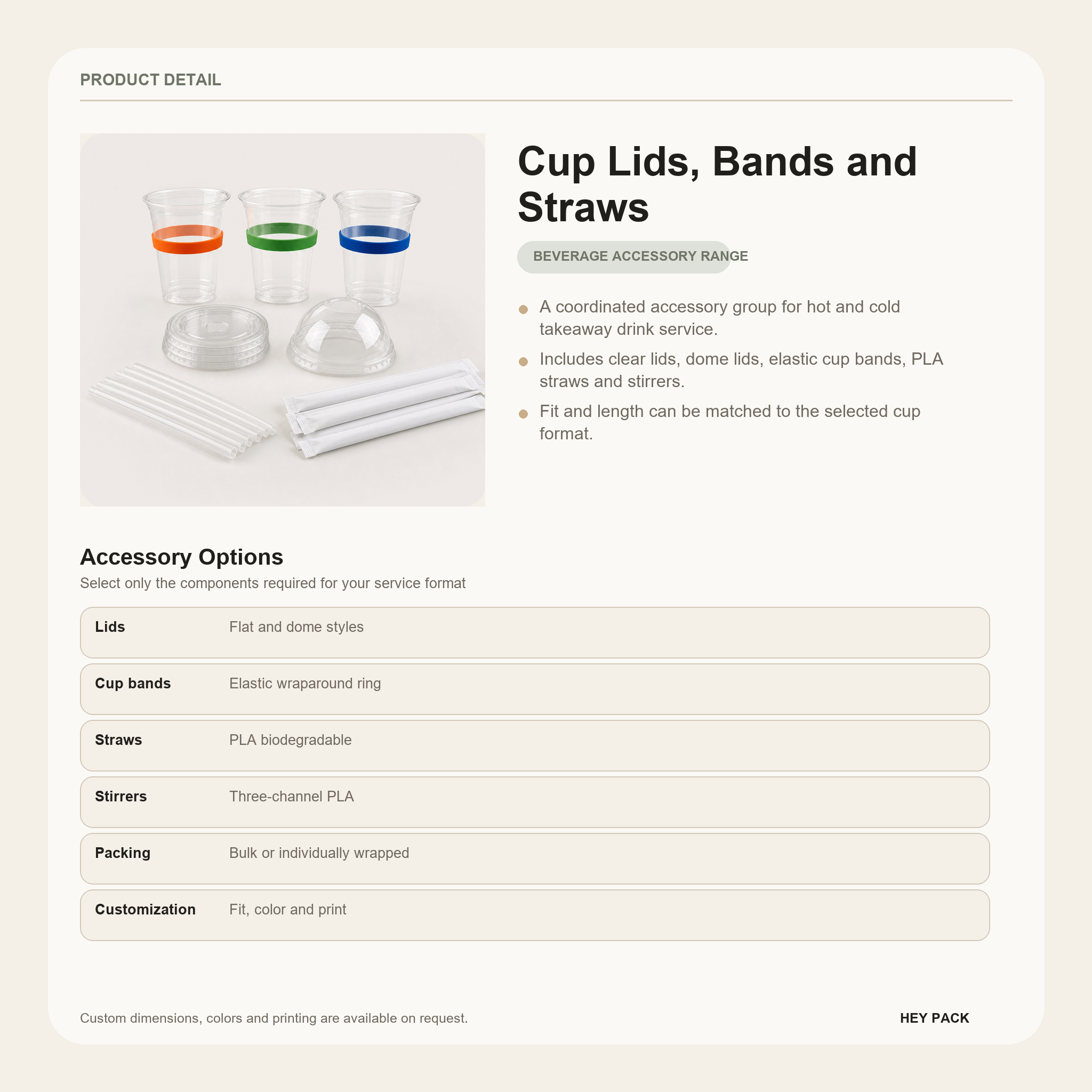 Cup Lids Bands and Straws product details