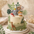 Wild Safari Cake Decoration Kit — Soft Clay Animals Edition