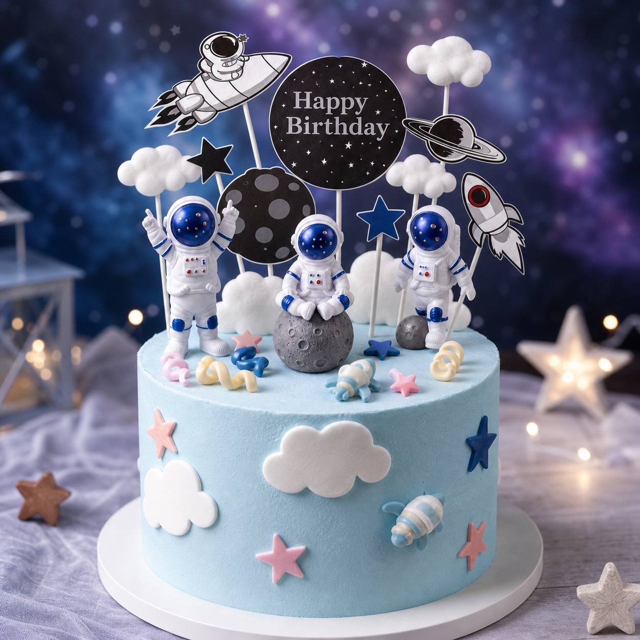 Galactic Explorer Cake Decoration Kit — Astronaut Space Edition