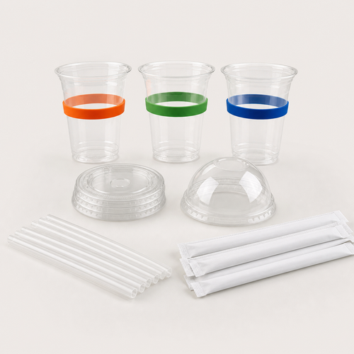 Plastic Cup Lids and Straws