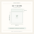 HeyPack clear OPP adhesive flap bag, usable size 12 × 12 cm plus 3 cm sealing flap