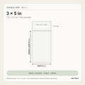3 by 5 inch usable size clear OPP adhesive flap bag diagram