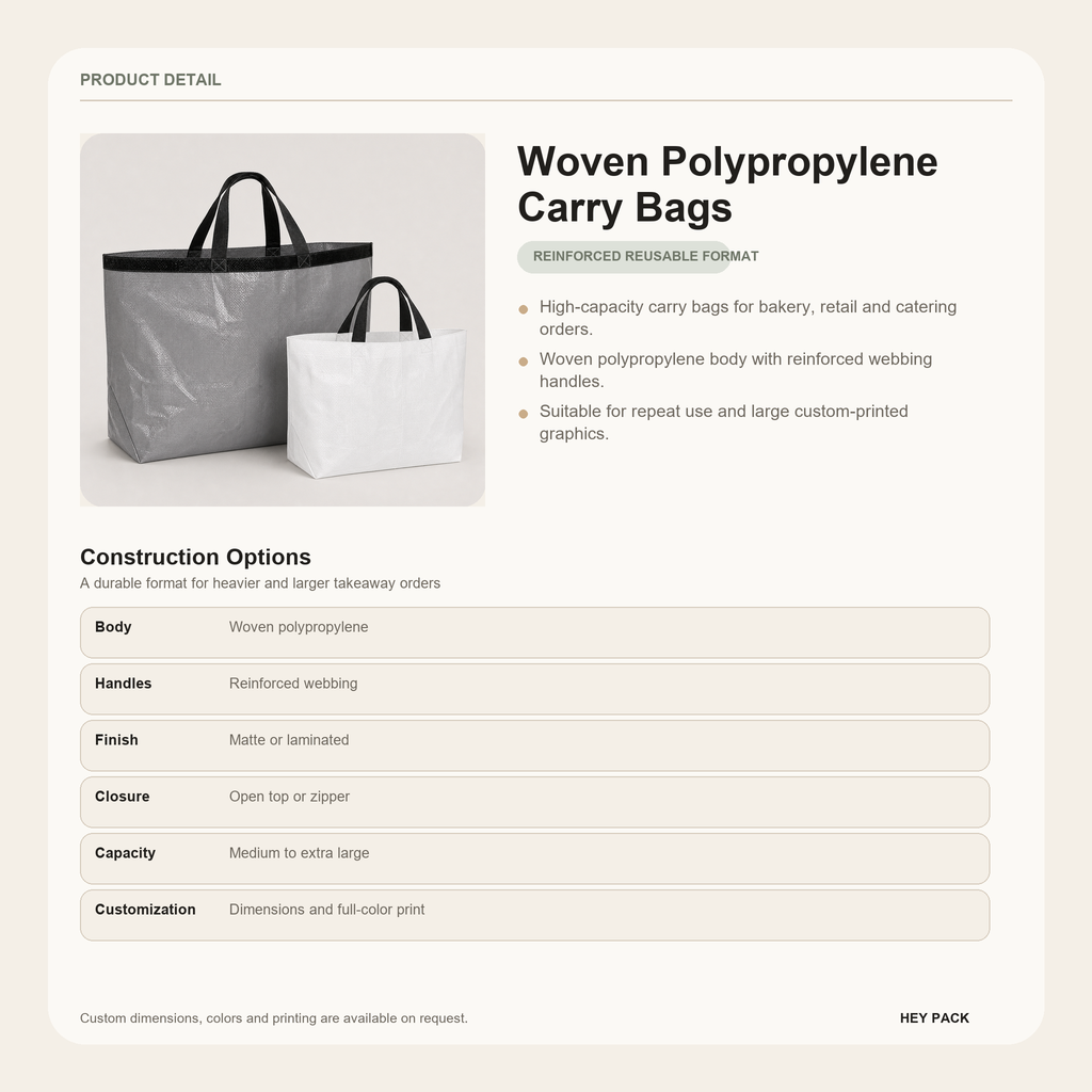 Woven Polypropylene Carry Bags product details
